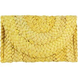 Womens Straw Clutch  Handbag Shoulder Clutch Envelope Wallet Beach Straw Purse